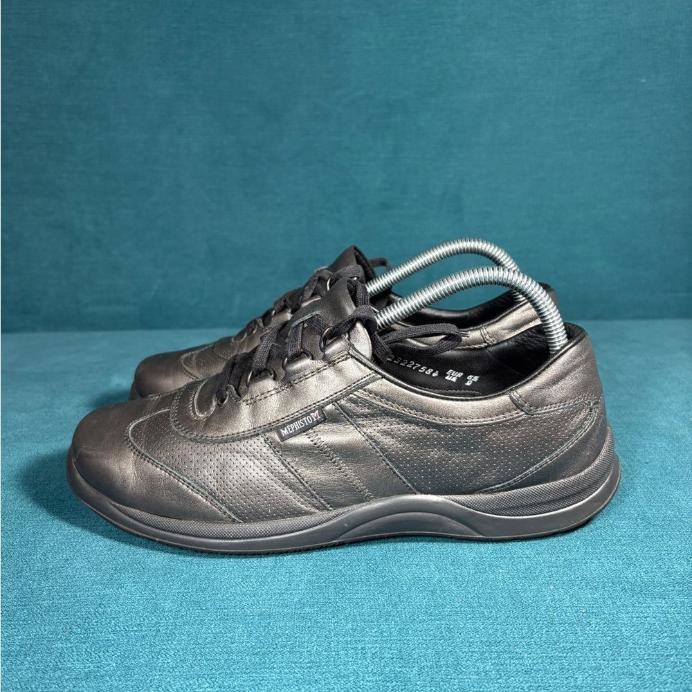 Mephisto Black Dark Gray Sneakers Size 9 Air-Jet Comfort Casual Shoes